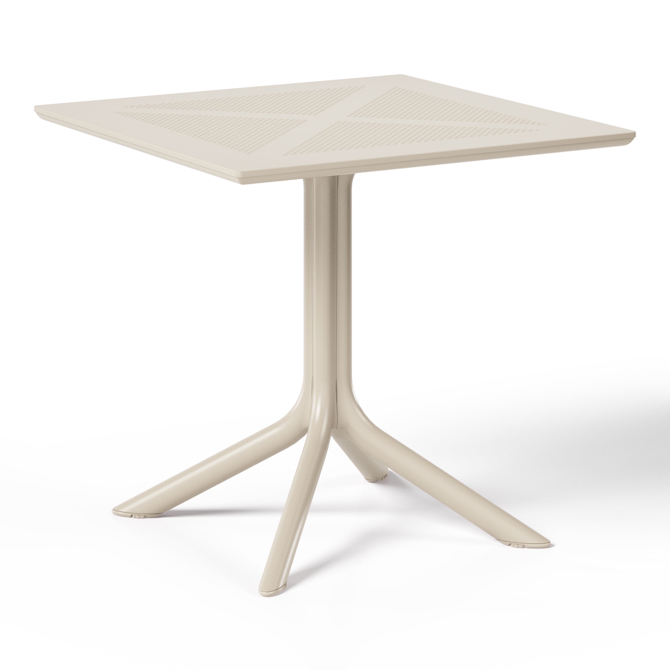 Playa 31.5" Square Plastic Outdoor Patio Dining Table for 4