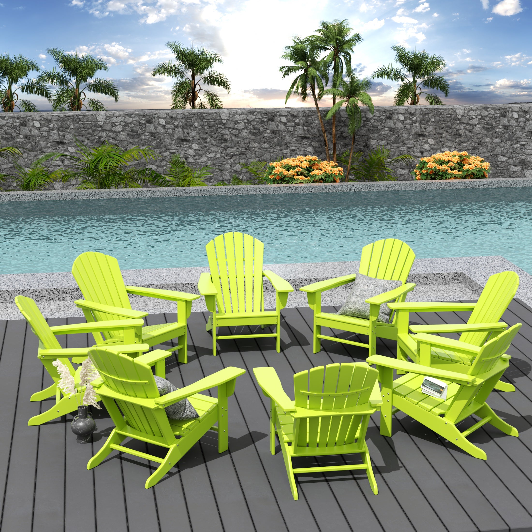 Dylan Outdoor Adirondack Chair (Set of 8)