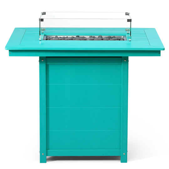 Helios 46" Modern Outdoor Patio Gas Propane Rectangle Fire Pit Table