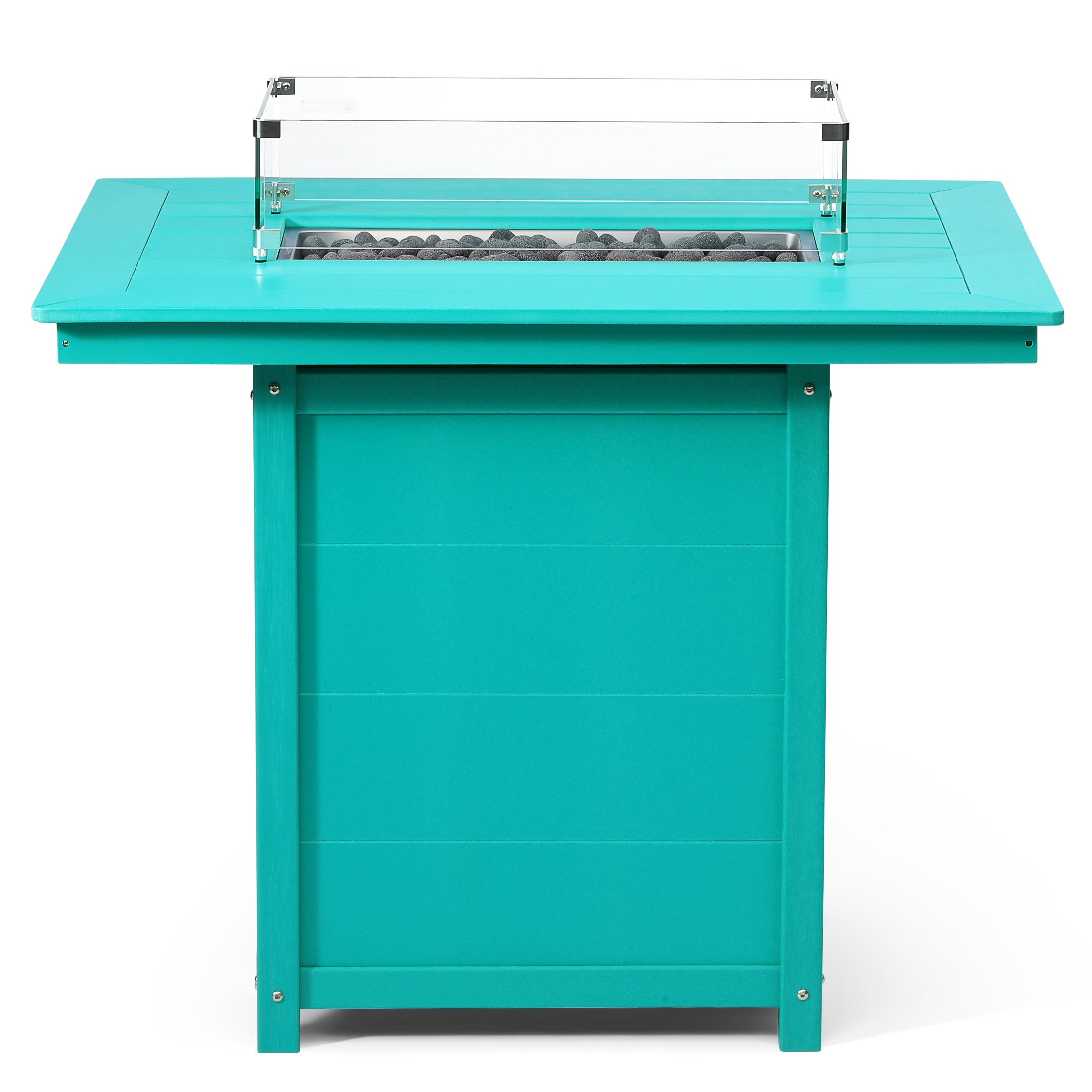 Helios 46" Modern Outdoor Patio Gas Propane Rectangle Fire Pit Table