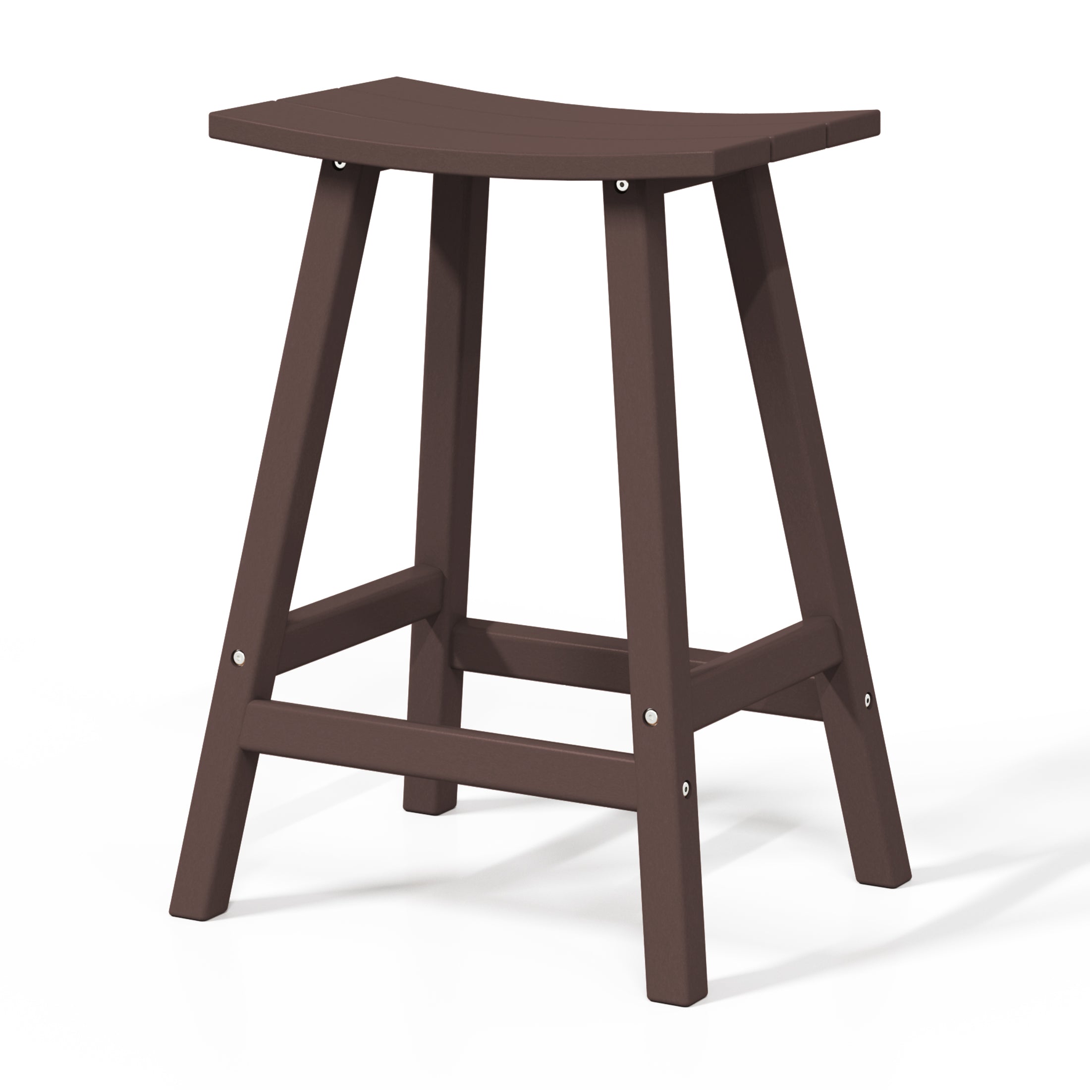 Malibu 24" HDPE Outdoor Patio Counter Height Bar Stools (Set of 2)