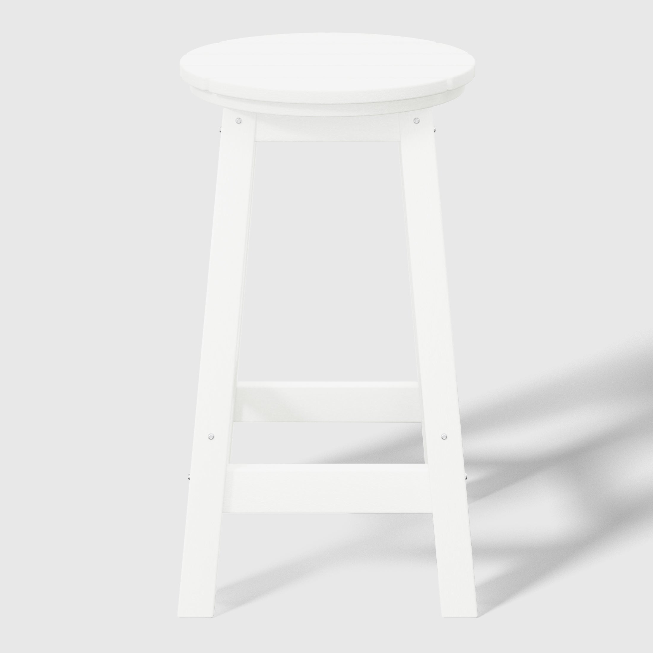 Malibu 24" HDPE Outdoor Patio Round Counter Height Bar Stool Set of 3