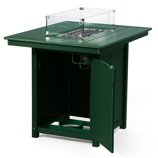 Helios 46" Modern Outdoor Patio Gas Propane Rectangle Fire Pit Table