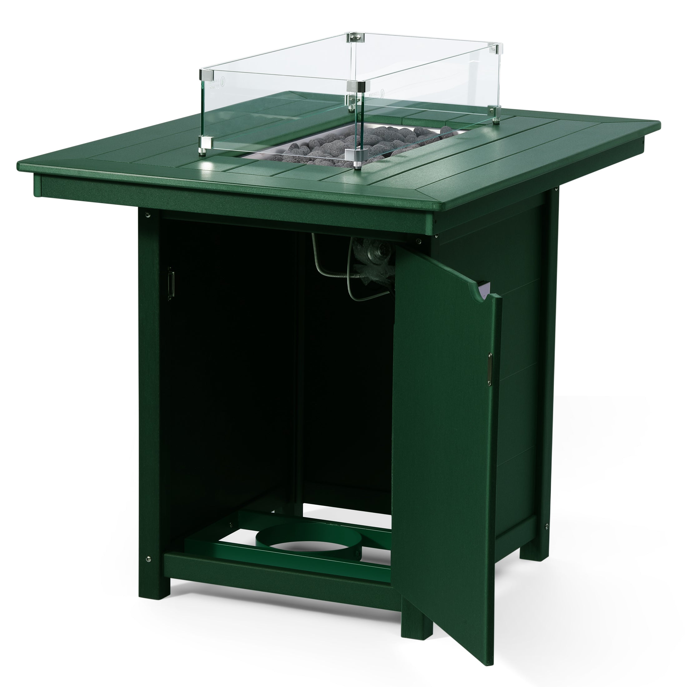 Helios 46" Modern Outdoor Patio Gas Propane Rectangle Fire Pit Table