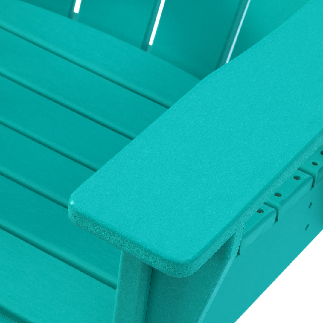Malibu Outdoor HDPE Swivel Adirondack Patio Dining Chair With Cup Holder