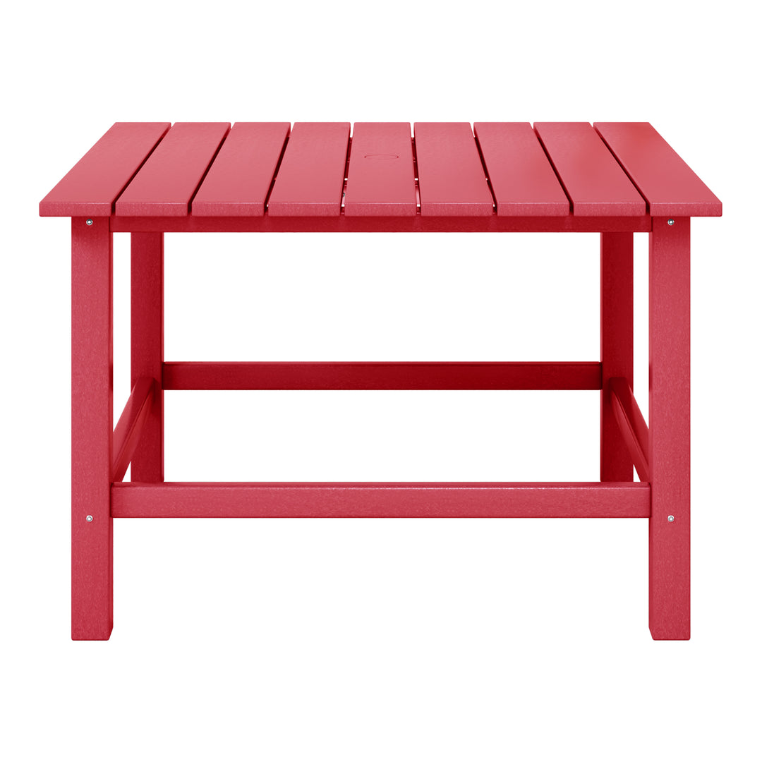 Malibu Kids Outdoor Patio Furniture HDPE Square Dining Table