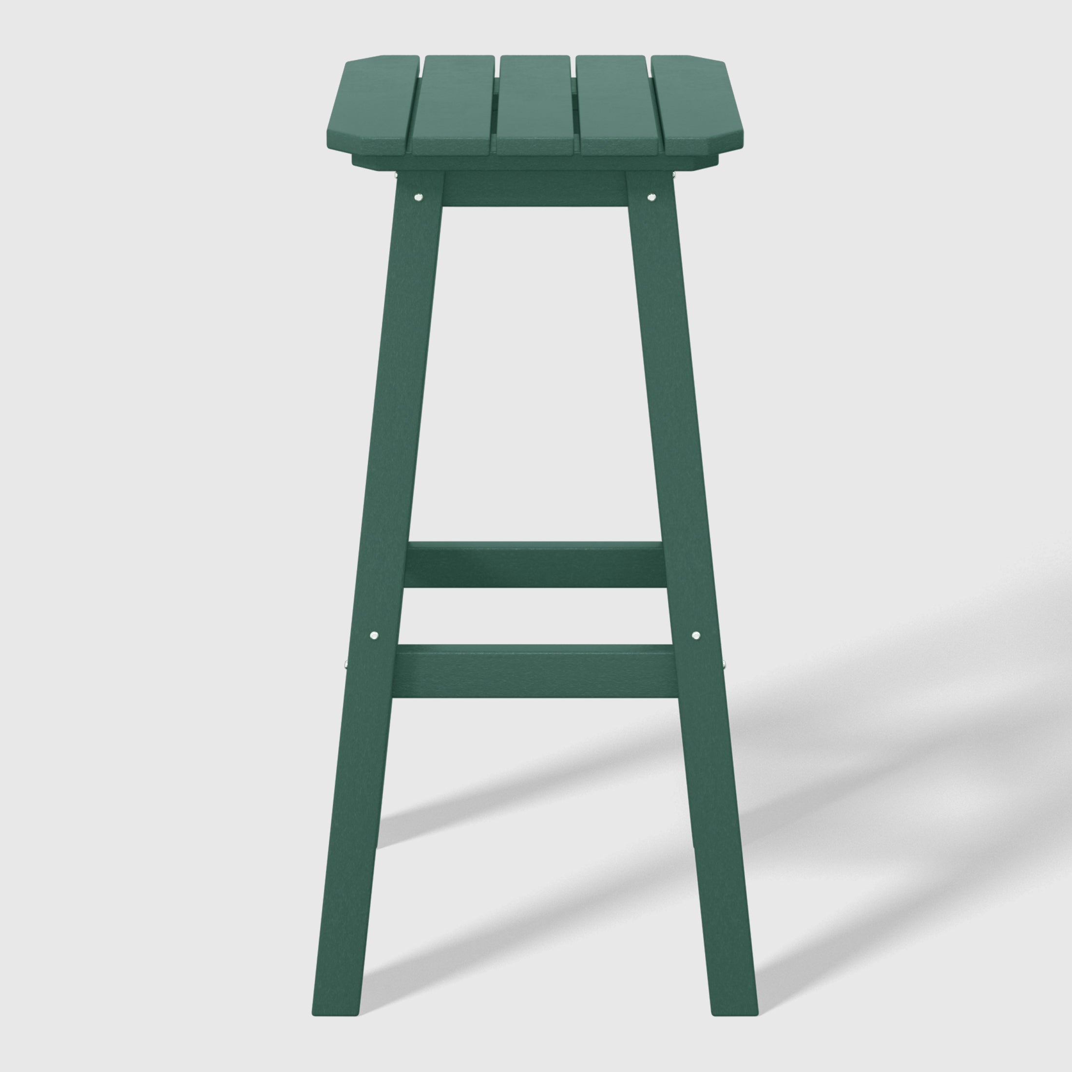 Malibu 29" HDPE Outdoor Patio Square Bar Stools (Set of 3)