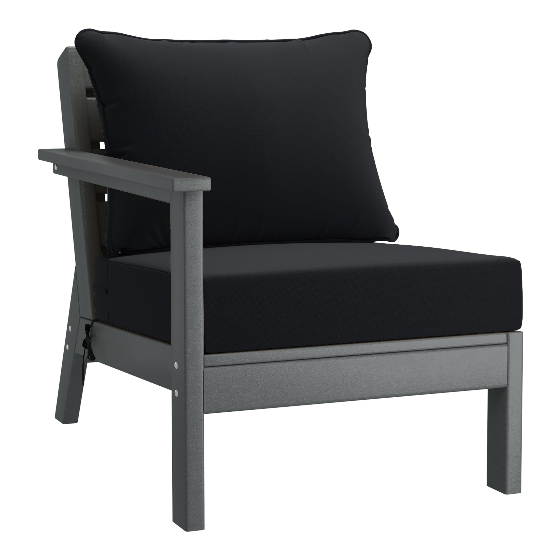 Avalon Outdoor 6-Piece Modular Sectional Patio Furniture Sofa Set in Gray Frame