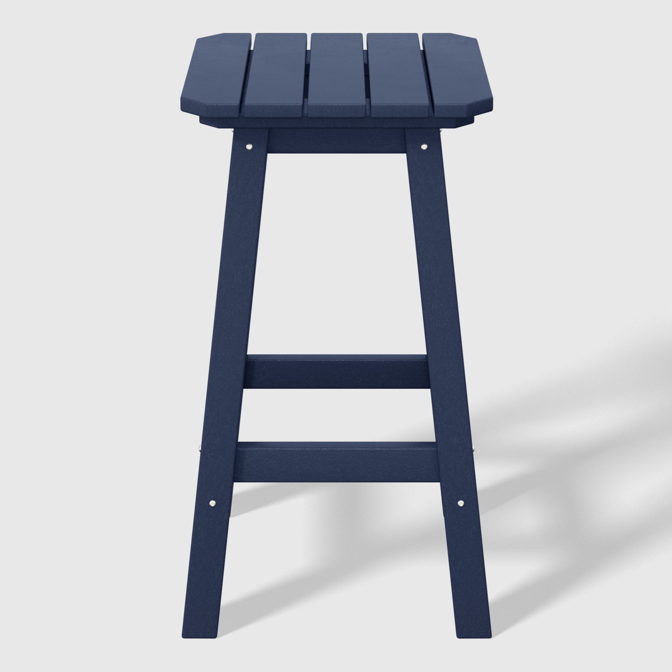Malibu 24" HDPE Outdoor Patio Counter High Backless Square Bar Stools Set of 2