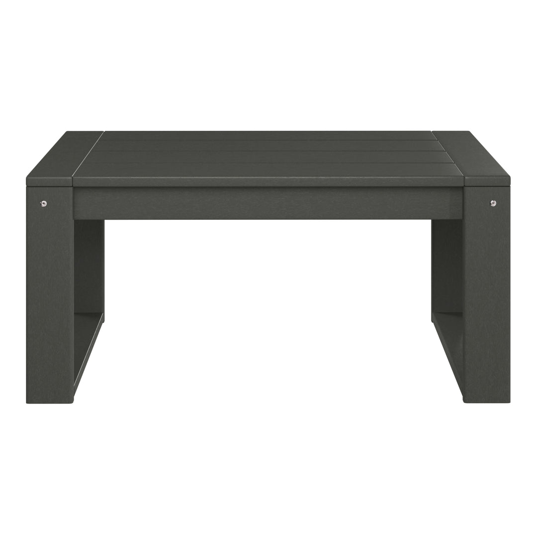 Modern Outdoor HDPE Rectangle Patio Coffee Table