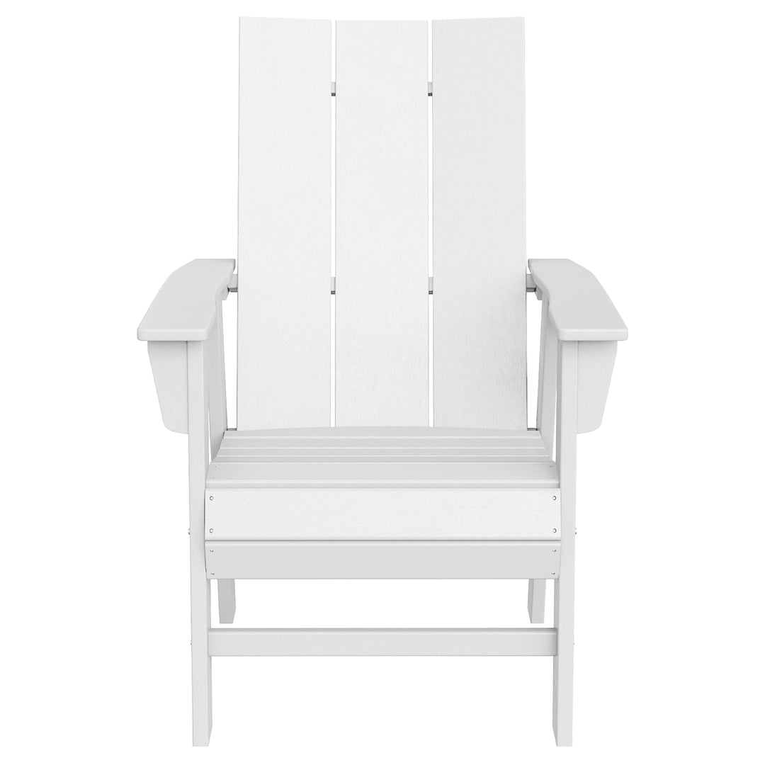 Ashore Outdoor Patio HDPE Plastic Modern Adirondack Dining Chair