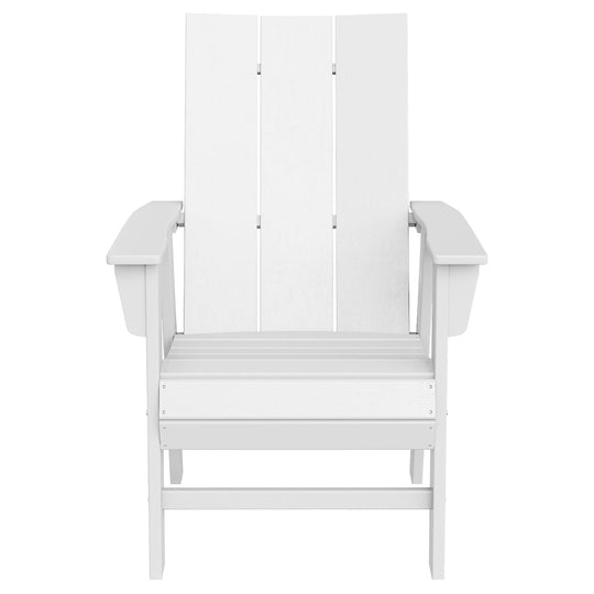 Ashore Outdoor Patio HDPE Plastic Modern Adirondack Dining Chair