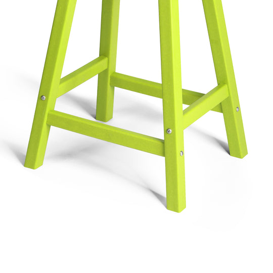 Malibu 24" HDPE Outdoor Patio Counter Height Bar Stools (Set of 2)