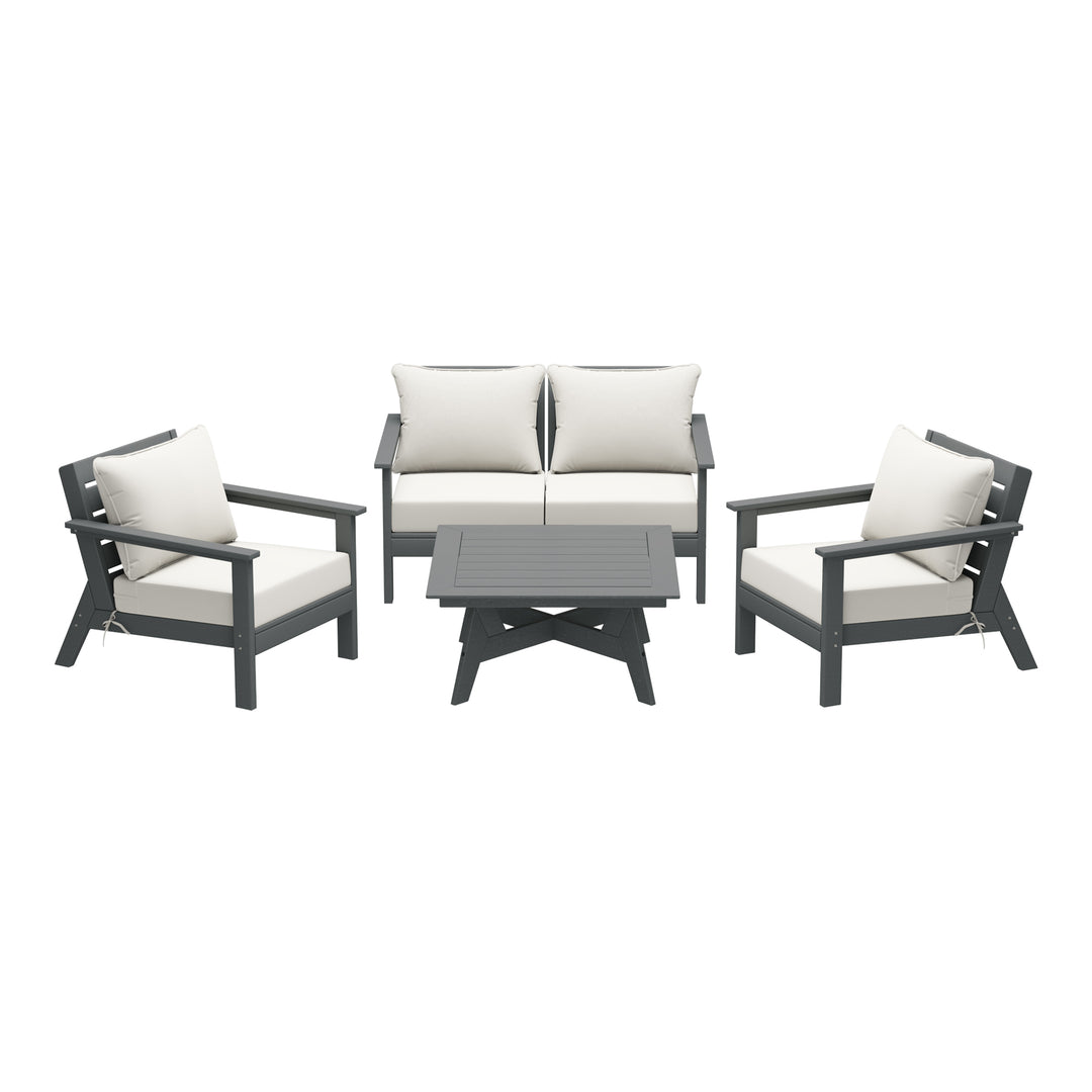 Avalon Outdoor 5-Piece Modular Sectional Patio Furniture Sofa Set