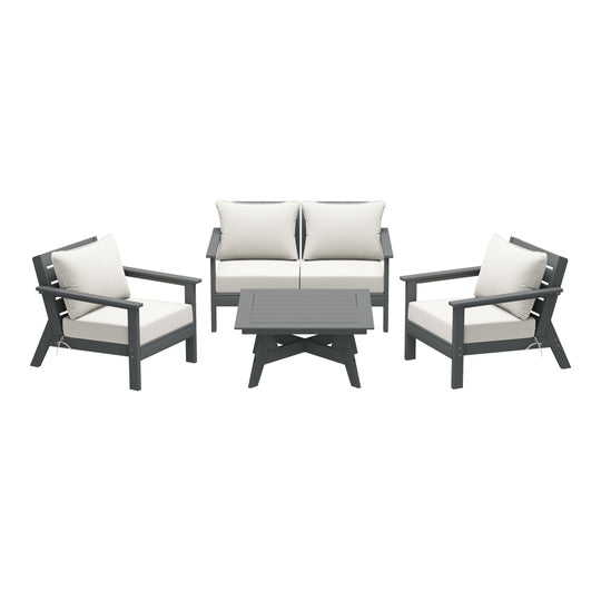 Avalon Outdoor 5-Piece Modular Sectional Patio Furniture Sofa Set