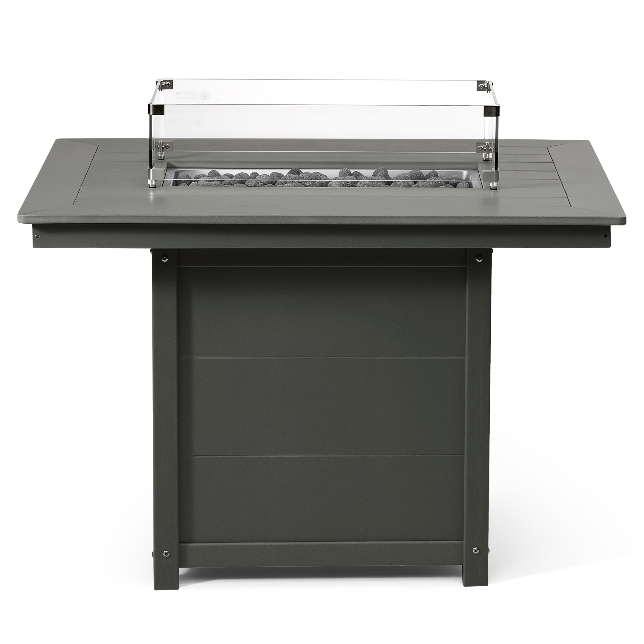Helios 46" Modern Outdoor Patio Gas Propane Rectangular Fire Pit Table