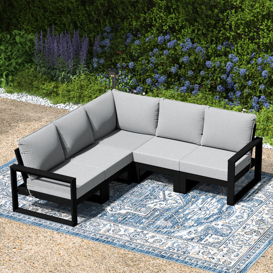 Montara 5-Piece Outdoor Patio Corner Sectional Sofa Conversation Set