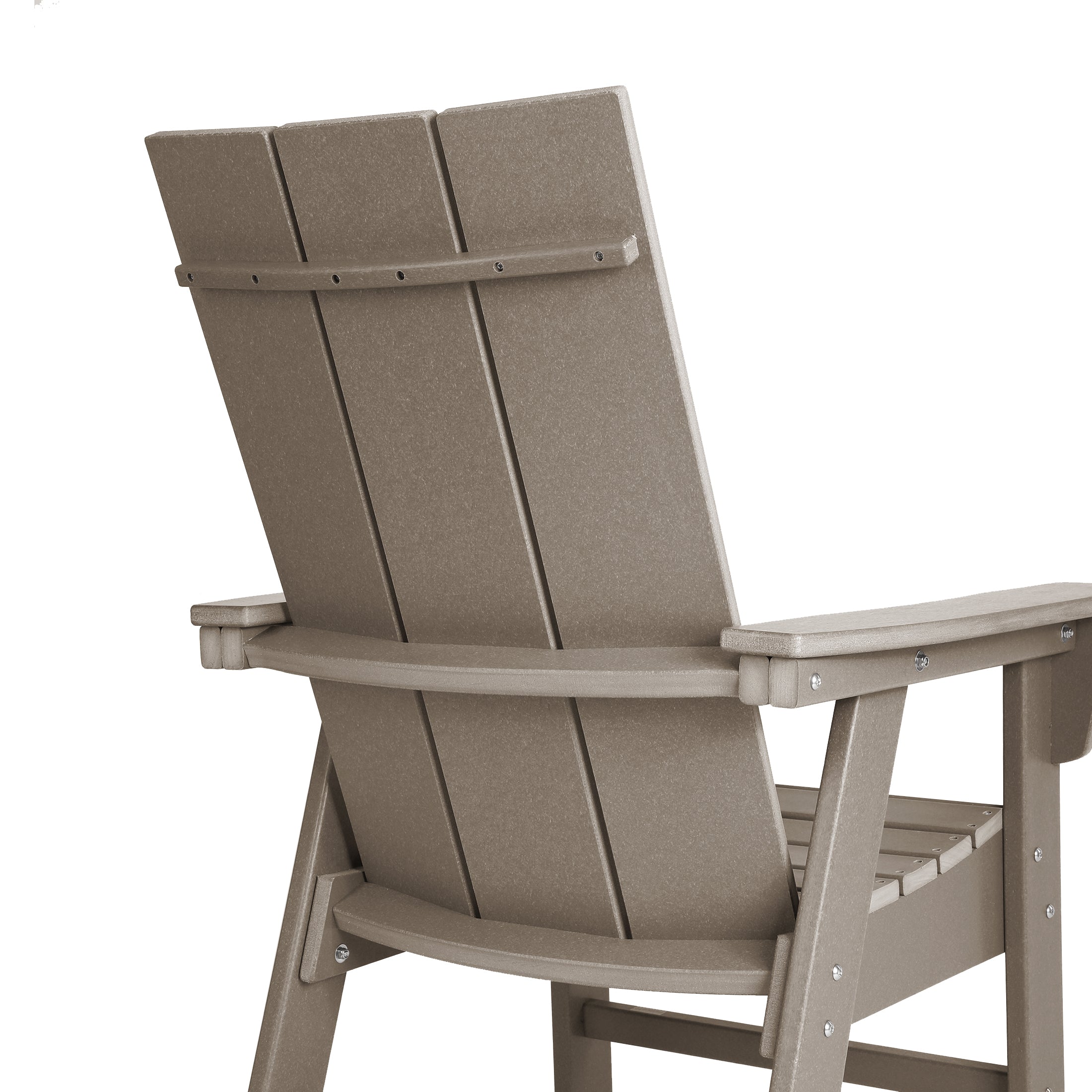 Ashore Outdoor Patio HDPE Plastic Modern Adirondack Dining Chairs (Set of 2)