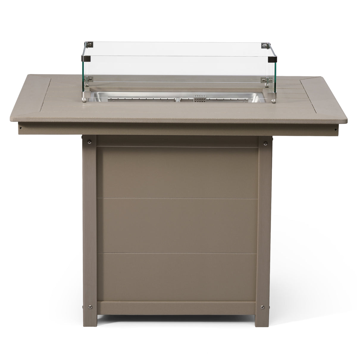 Helios 46" Modern Outdoor Patio Gas Propane Rectangular Fire Pit Table