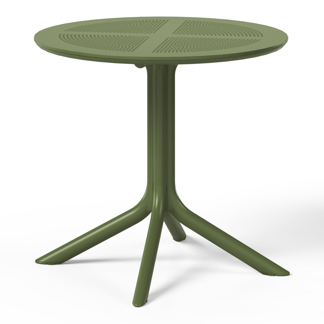 Playa 31.5" Round Plastic Outdoor Patio Dining Table for 4