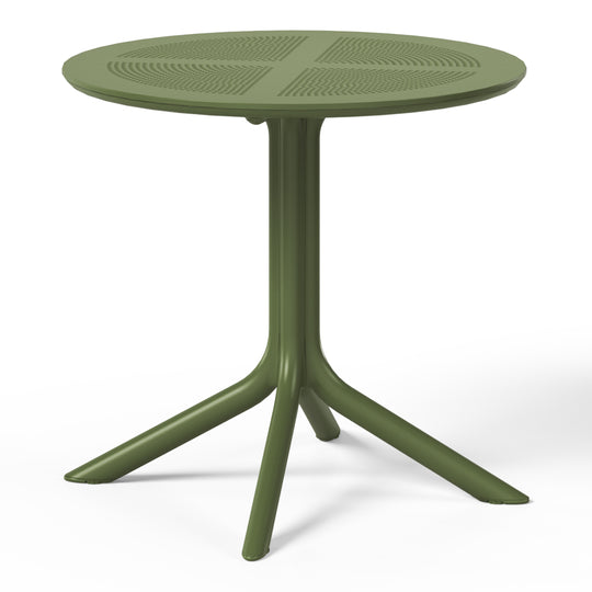 Playa 31.5" Round Plastic Outdoor Patio Dining Table for 4
