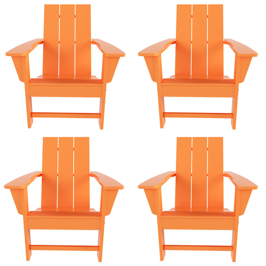 Ashore Modern Outdoor Folding Adirondack Chair (Set of 4)