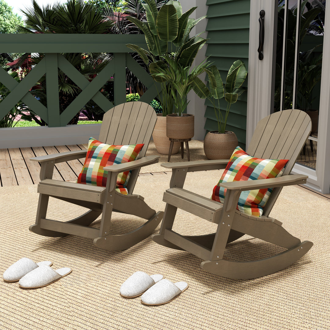 Tuscany HIPS Outdoor Adirondack Rocking Chair (Set of 2)