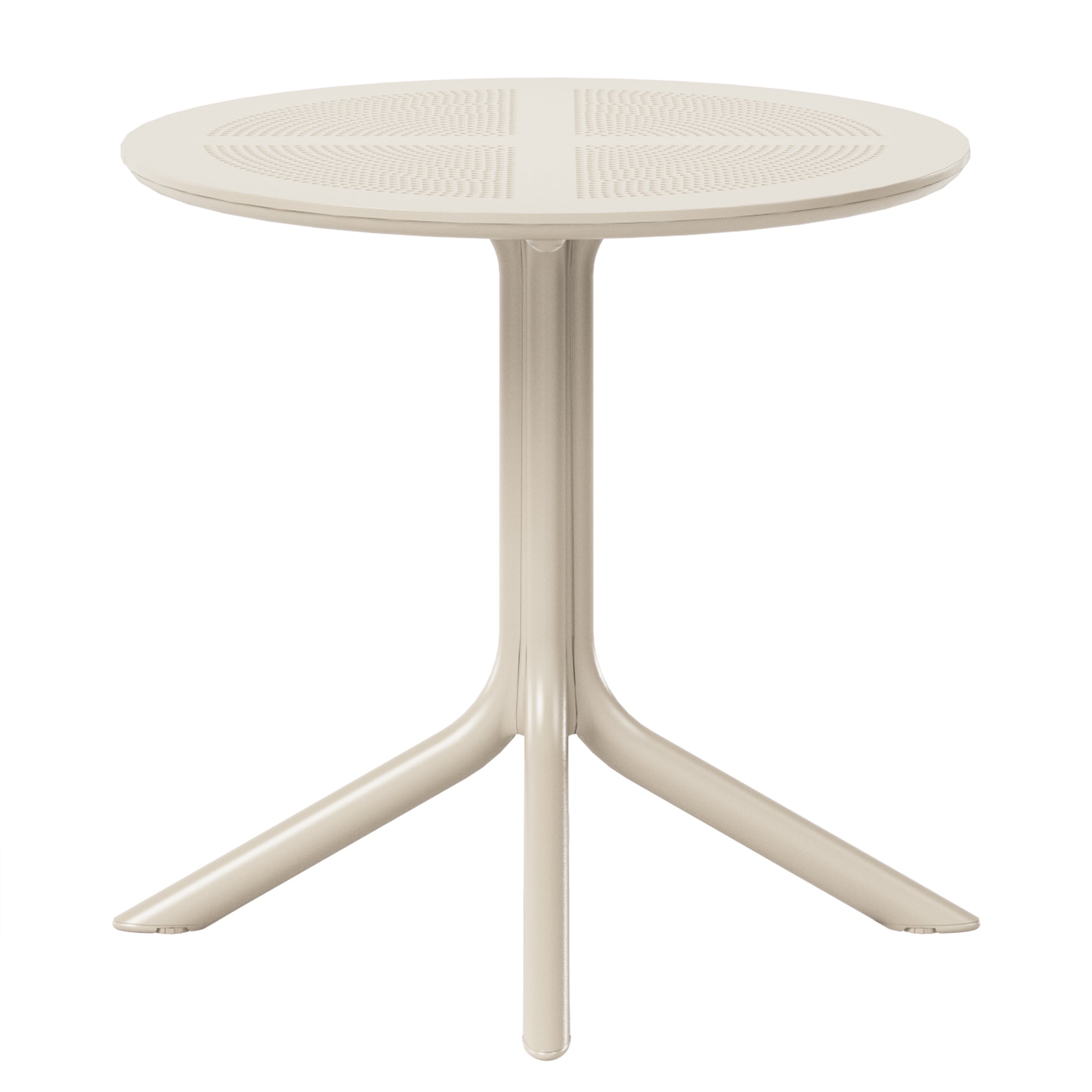 Playa 31.5" Round Plastic Outdoor Patio Dining Table for 4
