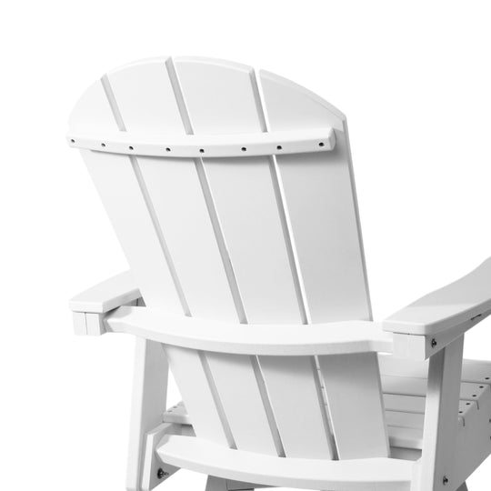 Malibu Outdoor HDPE  Tall Adirondack Counter Height Bar Chair With Cup Holder
