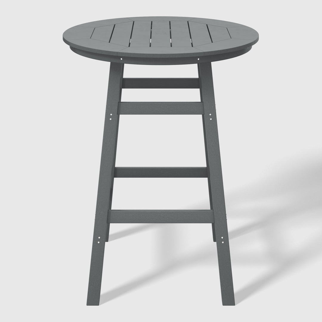 Malibu Outdoor 35" HDPE Round Patio Bar Height Table