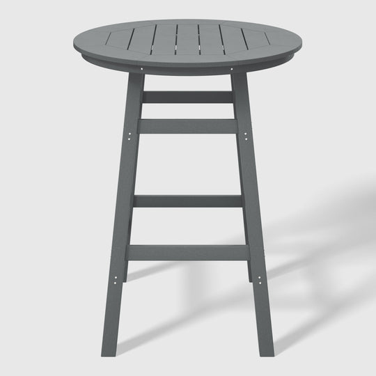 Malibu Outdoor 35" HDPE Round Patio Bar Height Table