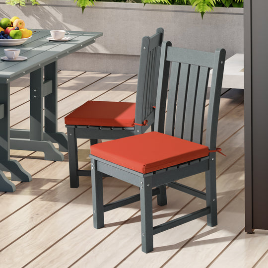 Solace Outdoor Patio Kitchen Dining Chair Seat Cushions (Set of 4)