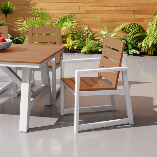 Cape May HDPE Outdoor Patio Dining Arm Chair