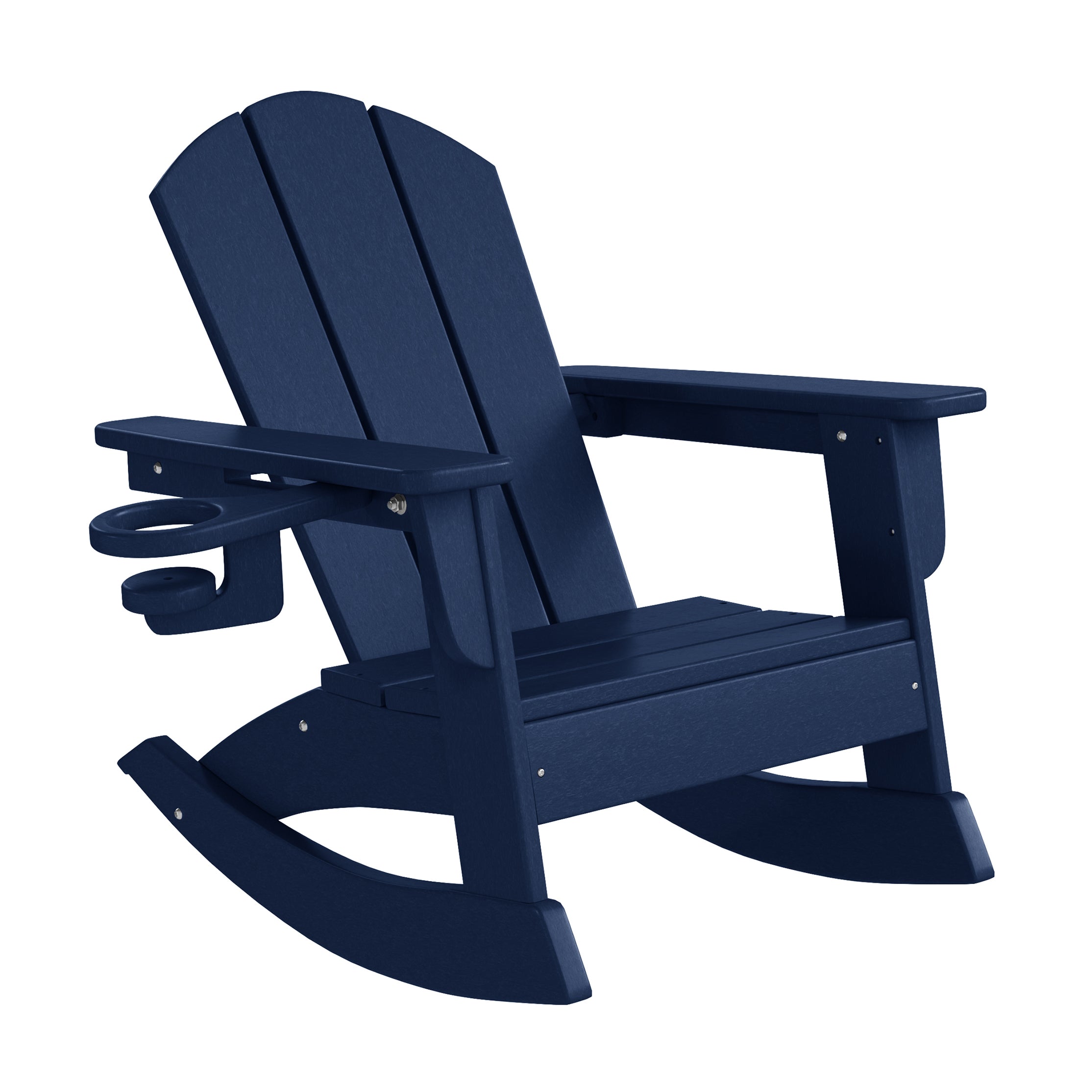 Malibu 3-Piece Kids Rocking Chair With Cup Holder and Square Side Table Set