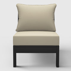 Avalon Outdoor HDPE Deep Seating Modular Armless Patio Chair with Patio Cushions