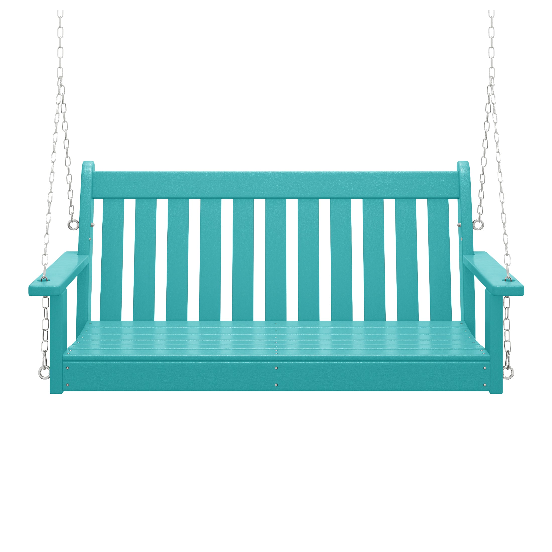 Malibu Outdoor Patio HDPE Hanging Front Porch Swing Bench