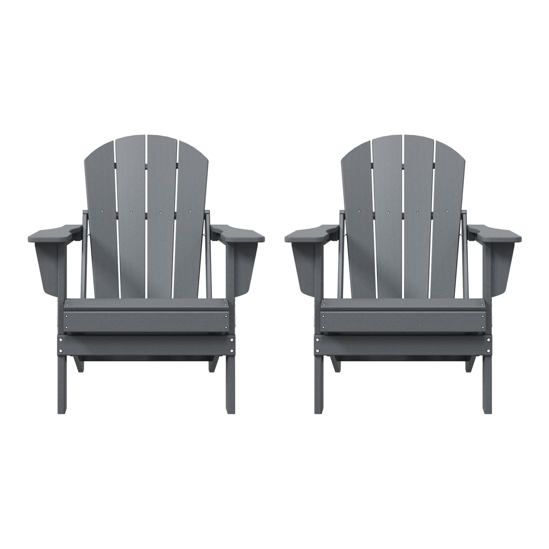 Malibu Westintrends 2 piece set outdoor folding Poly Adirondack chair