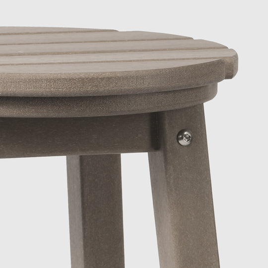 Malibu 24" HDPE Outdoor Patio Round Counter Height Bar Stool
