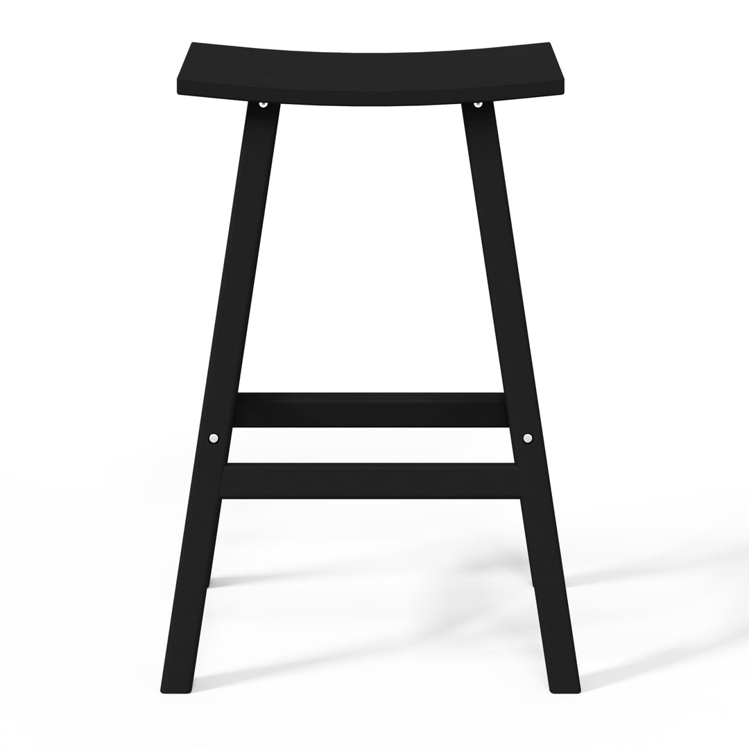 Malibu 29" HDPE Outdoor Patio Bar Height Bar Stools (Set of 3)