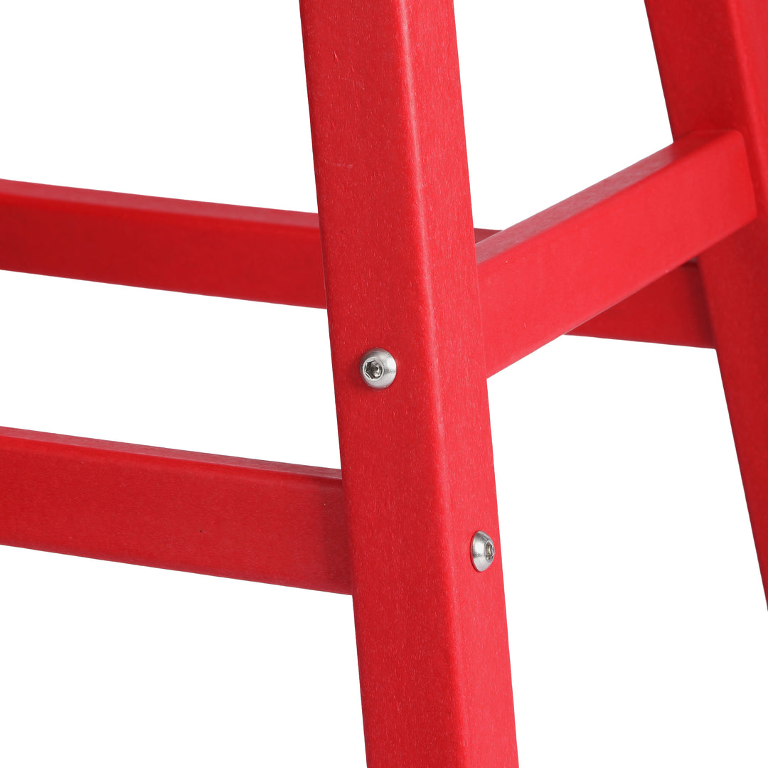 Malibu 24" HDPE Outdoor Patio Counter Height Bar Stools (Set of 2)