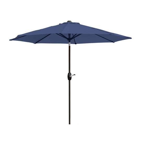 Paolo 9 ft. Patio Umbrella with Black Round Weight Base Kit