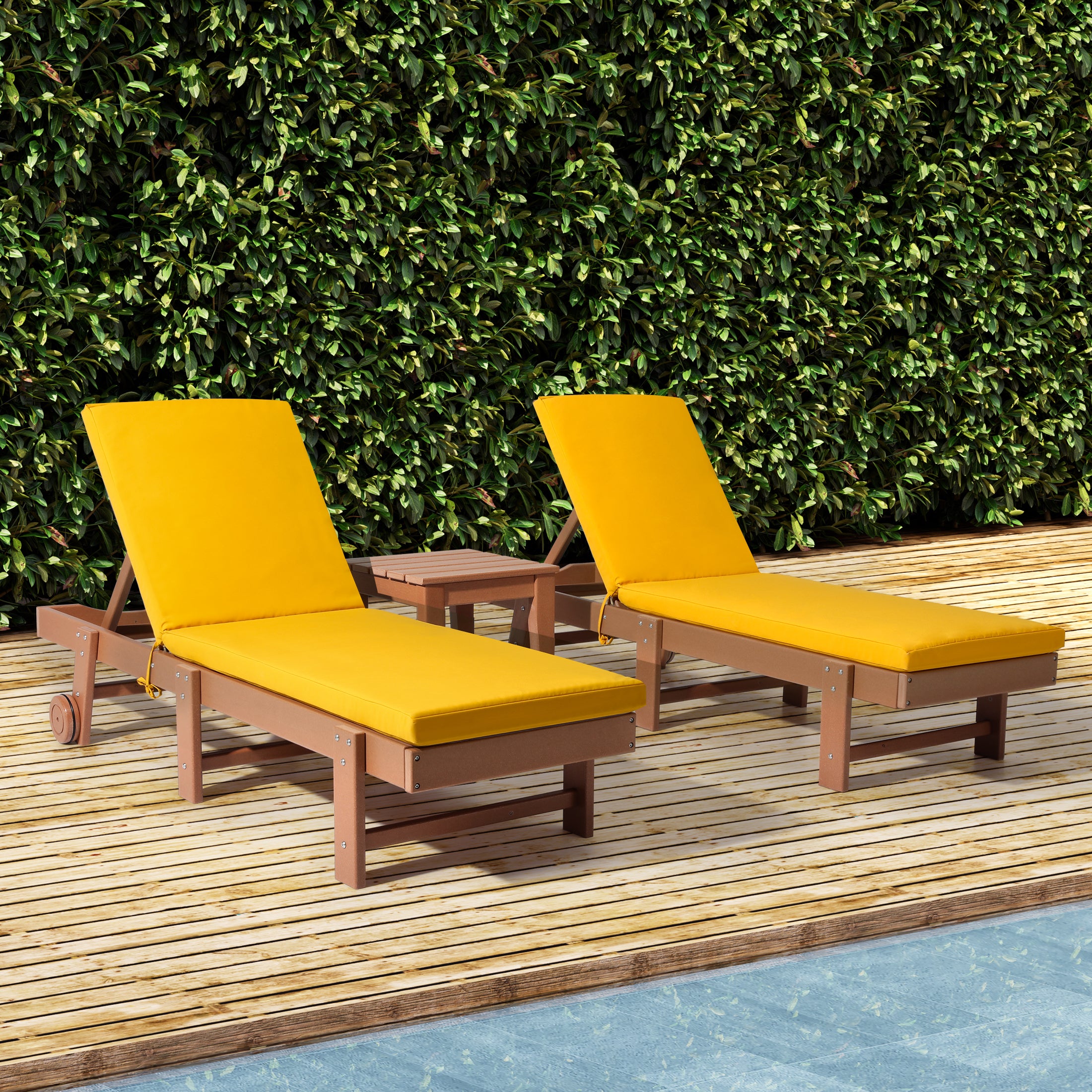 Solace Outdoor Chaise Lounge Chair Cushions Set of 2
