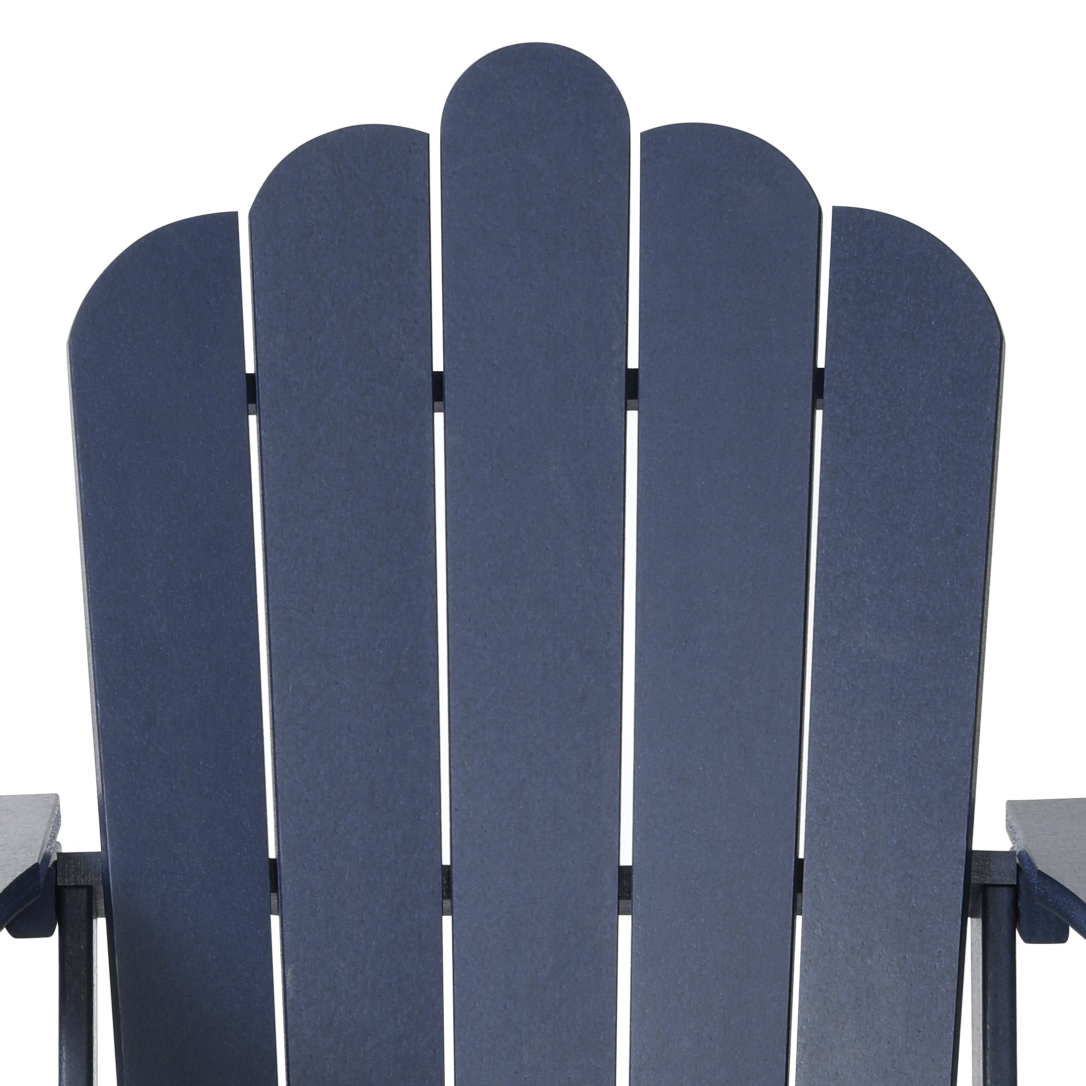 Highland 4-Piece Outdoor Patio HDPE Adirondack Chairs With Ottomans and Cup Holder Set