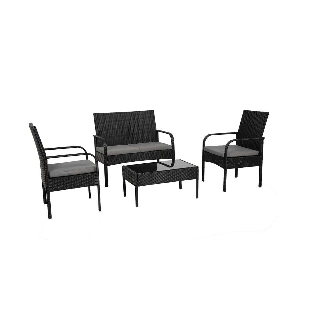 Roadhill 4-Piece Outdoor Patio Modern Conversation Set