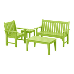 Malibu 4-Piece HDPE Outdoor Patio Furniture Couch Set