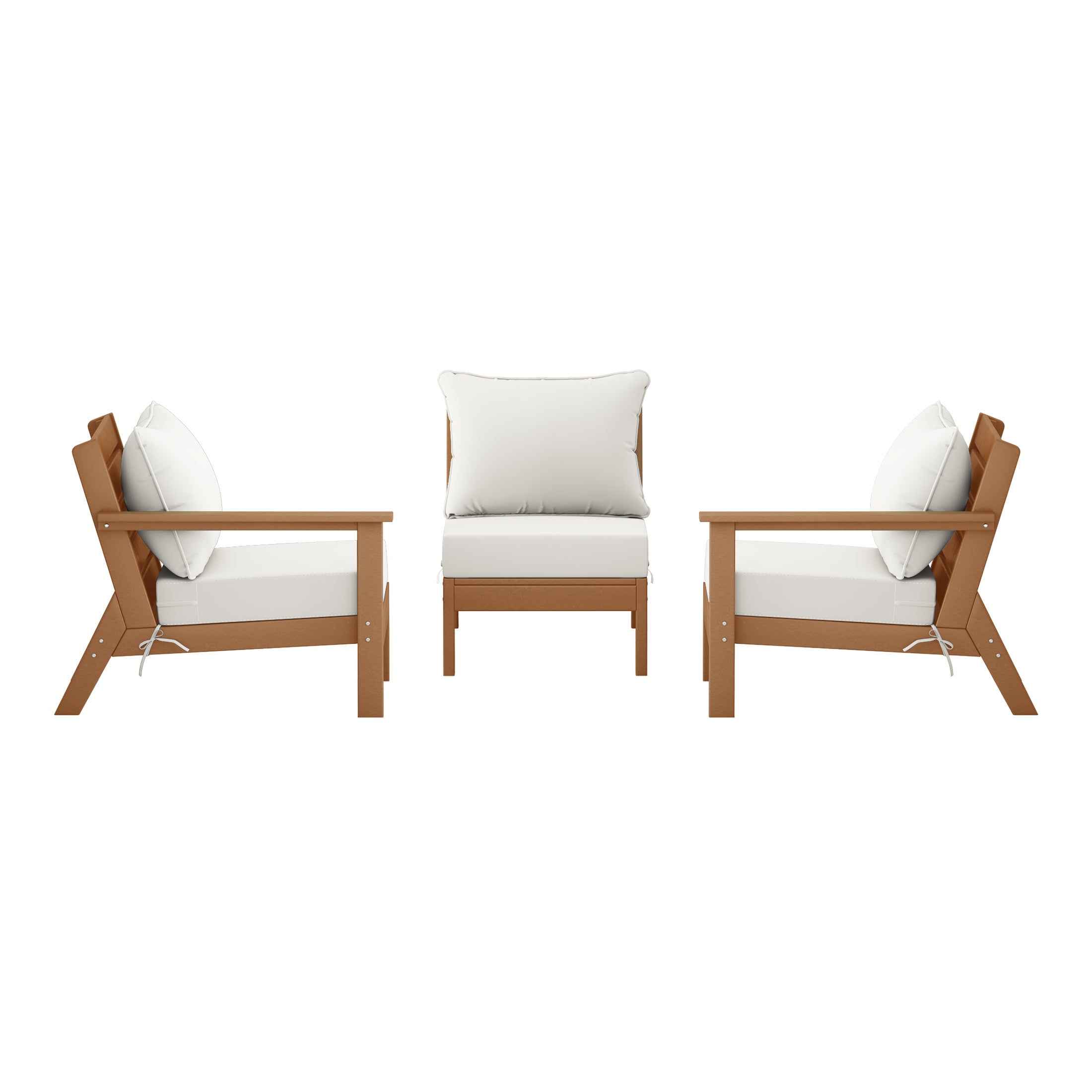 Avalon Outdoor Patio HDPE Sectional Sofa with Patio Cushions