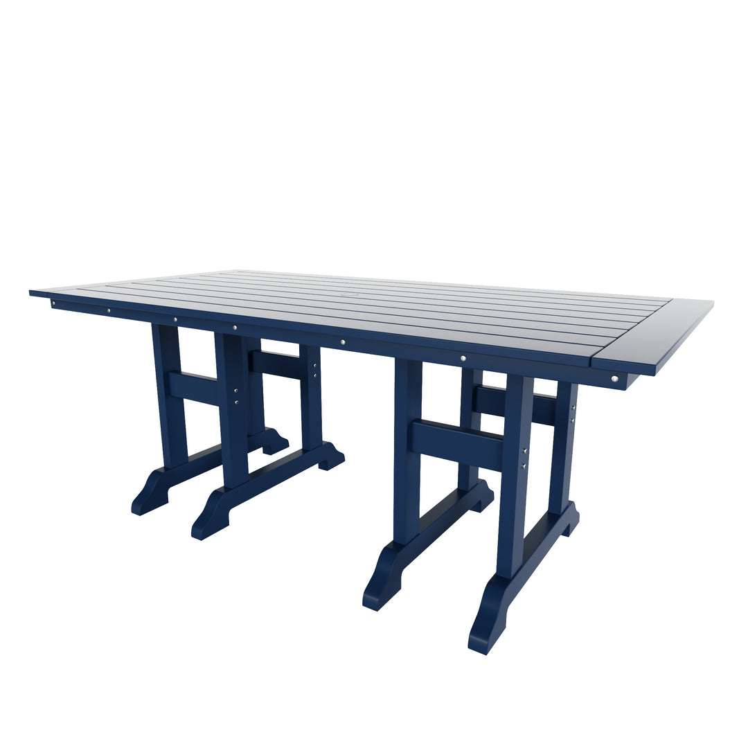 Malibu 6-Piece HDPE Outdoor Rectangle Dining Patio Table and Chairs Set