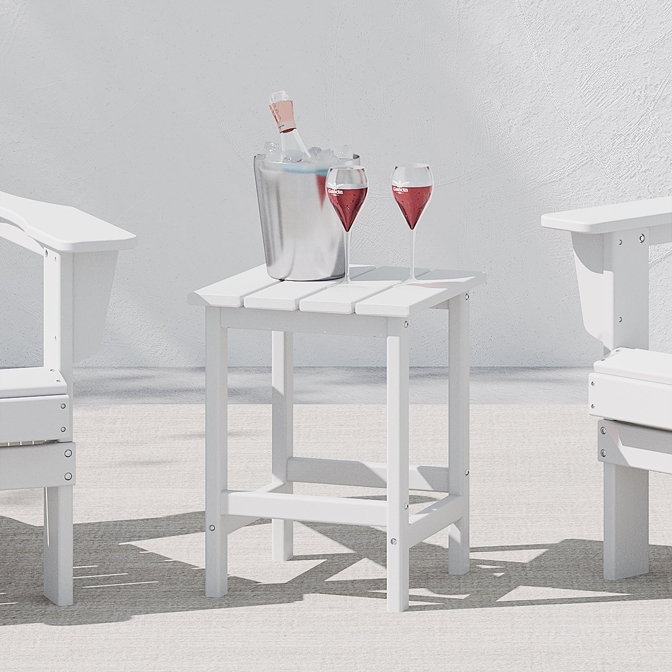 Malibu 14" square outdoor Side table for Adirondack chair