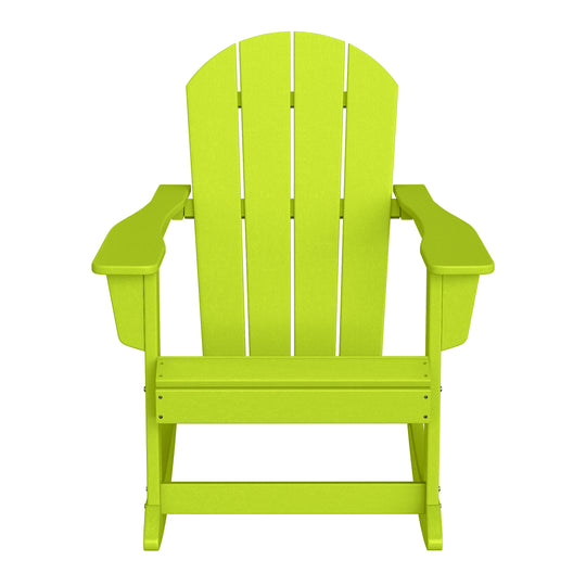 Malibu 3-Piece set Outdoor / Patio Poly Adirondack rocking chairs with a side table ( 2 seater )