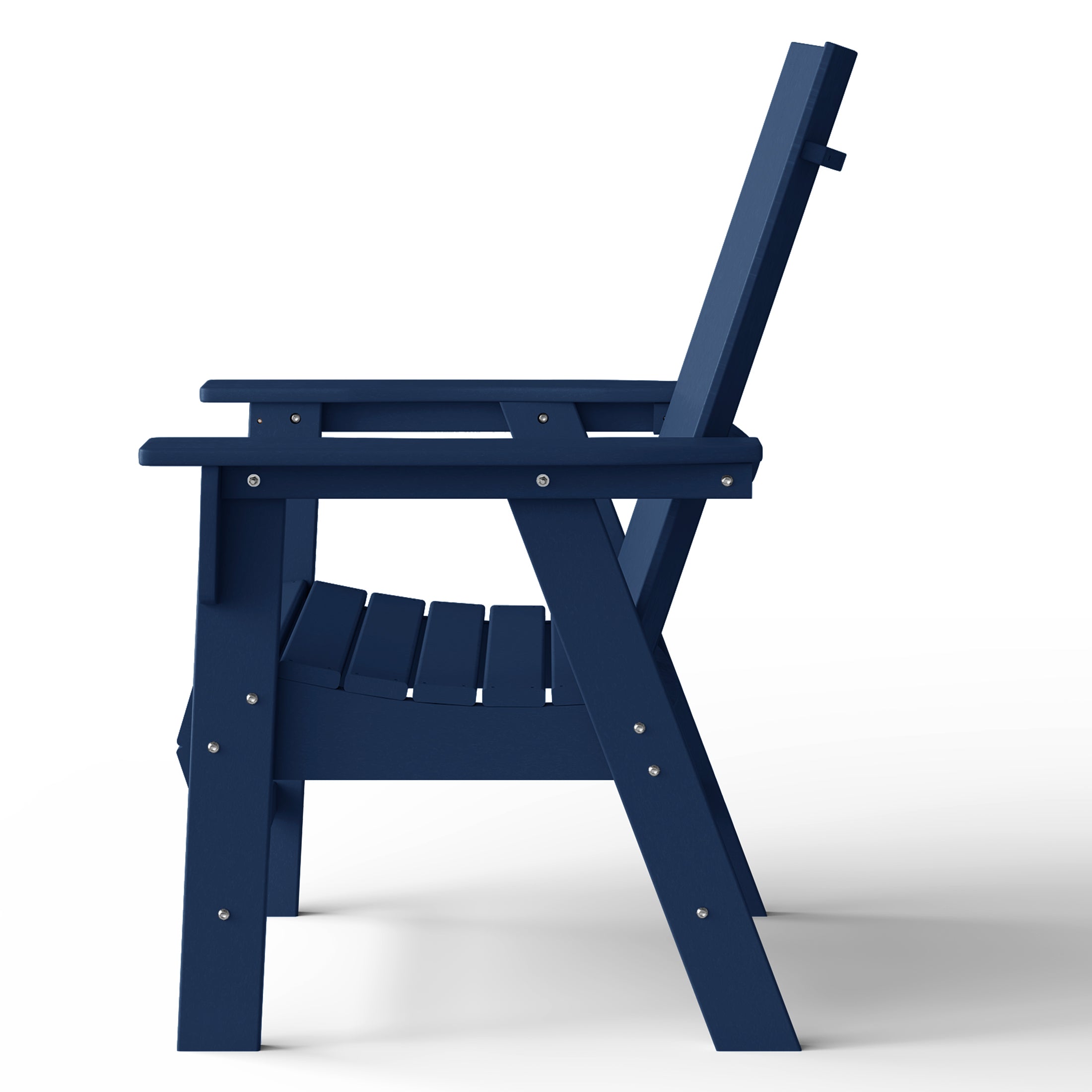 Ashore Outdoor Patio HDPE Plastic Modern Adirondack Dining Chairs (Set of 2)